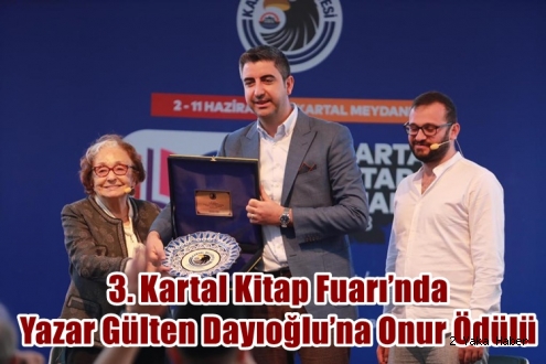 3. Kartal Kitap Fuarı’nda Yazar Gülten Dayıoğlu’na Onur Ödülü