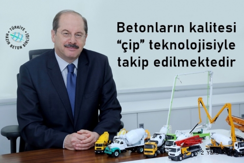 Betonların kalitesi “çip” teknolojisiyle takip edilmektedir