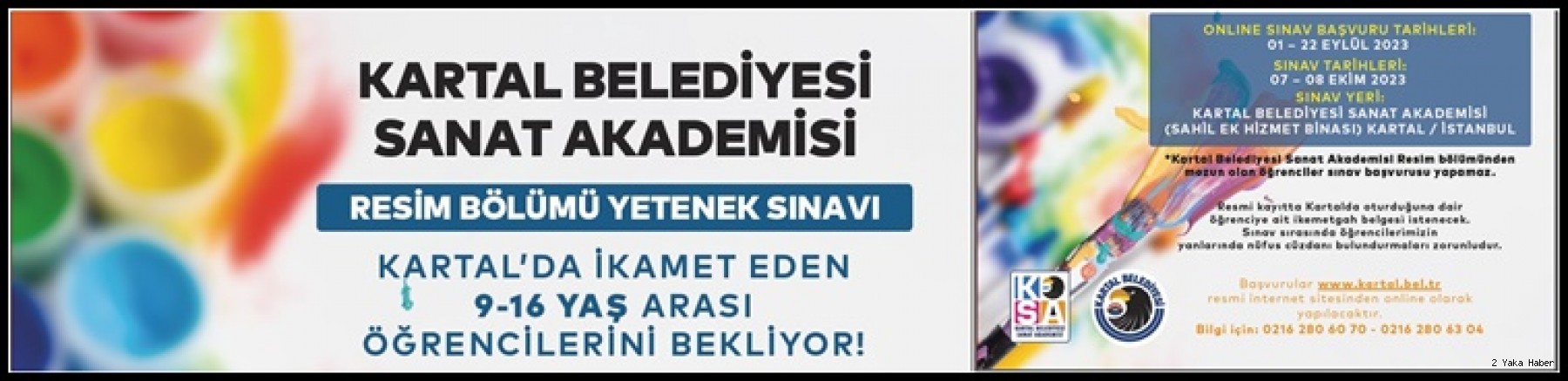 Kartal Belediyesi Sanat Akademisi Resim Bölümü Genç Yetenekleri Bekliyor